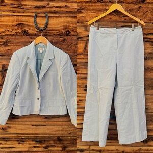 TALBOTS | Striped Blazer & Pant Set 12/10